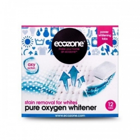 ECOZONE WYBIELACZ ODPLAMIACZ DO BIAŁEGO PURE OXYGEN 12 TABLETEK